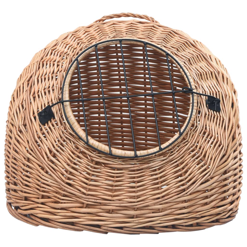 Cage de transport pour chats 45x35x35 cm Saule naturel