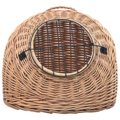 Cage de transport pour chats 45x35x35 cm Saule naturel