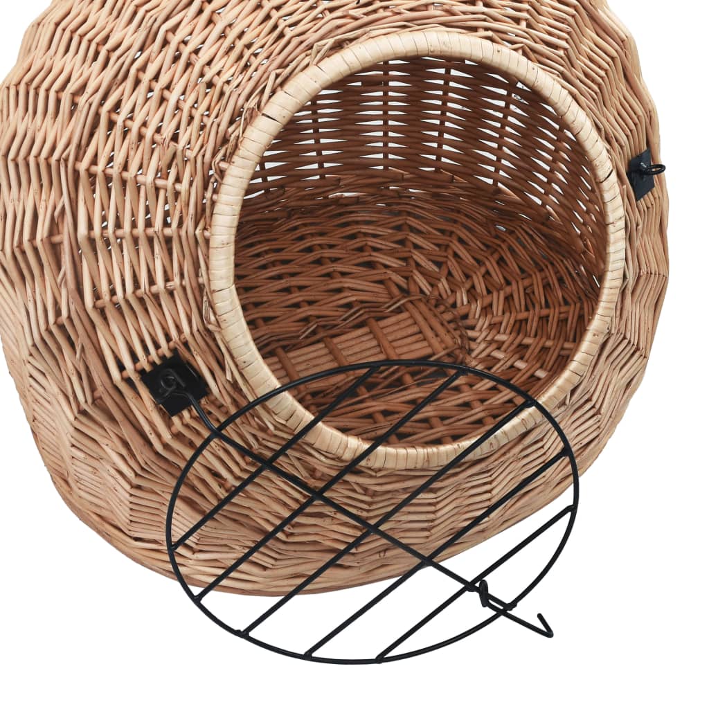 Cage de transport pour chats 45x35x35 cm Saule naturel