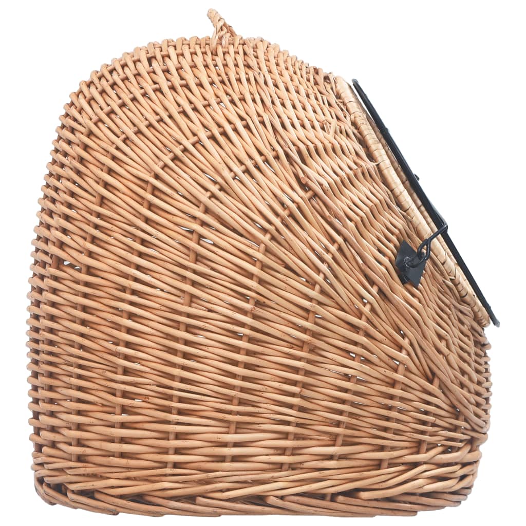 Cage de transport pour chats 45x35x35 cm Saule naturel