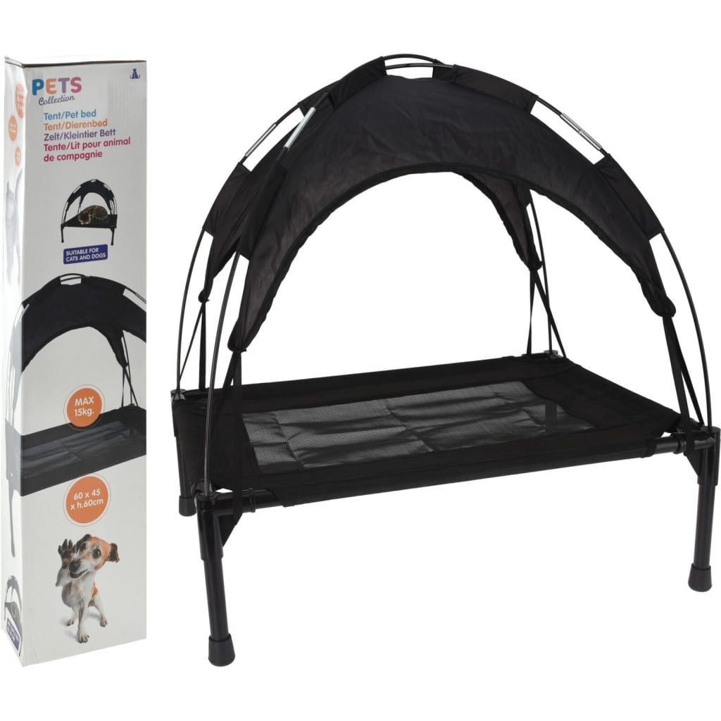 Pets Collection Lit/tente pour animaux de compagnie 60x45 cm Noir