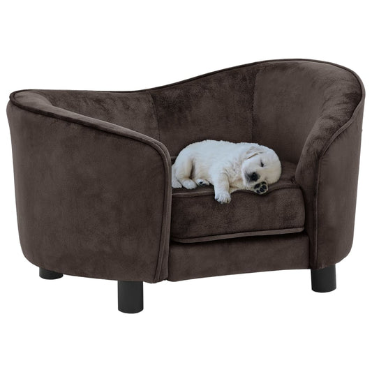 Canapé pour chien Marron 69x49x40 cm Peluche