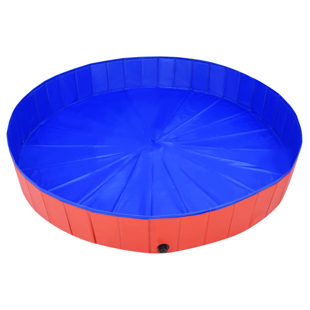 Piscine pliable pour chiens Rouge 200x30 cm PVC