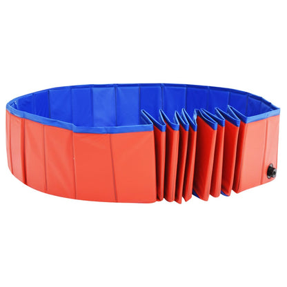 Piscine pliable pour chiens Rouge 200x30 cm PVC