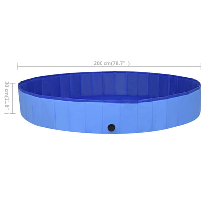 Piscine pliable pour chiens Bleu 200x30 cm PVC