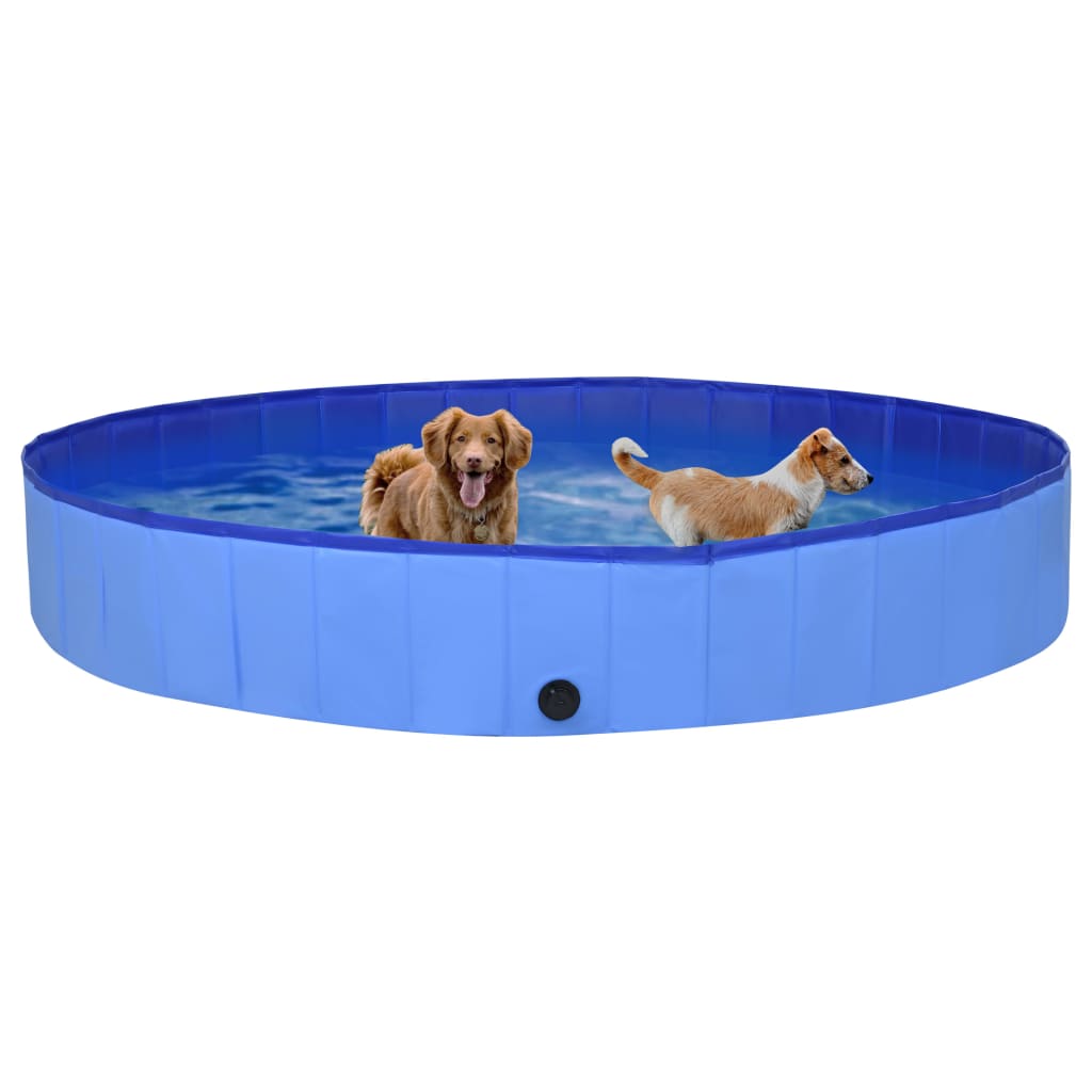 Piscine pliable pour chiens Bleu 300x40 cm PVC