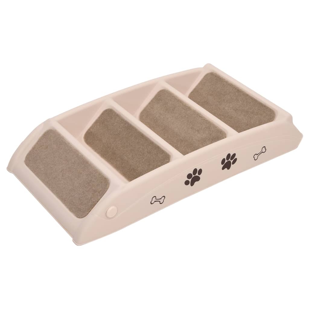 Escaliers pliables pour chiens Crème 62x40x49,5 cm