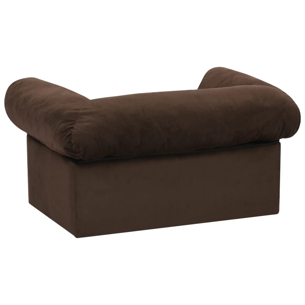 Canapé pour chien avec tiroir Marron 75x50x38 cm Peluche