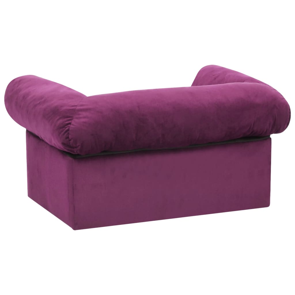 Canapé pour chien avec tiroir Bordeaux 75x50x38 cm Peluche