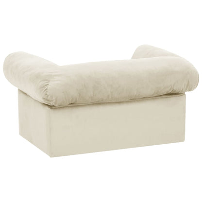 Canapé pour chien avec tiroir Crème 75x50x38 cm Peluche