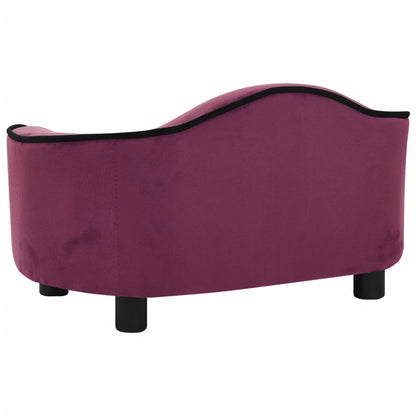 Canapé pour chien Bordeaux 67x47x36 cm Peluche