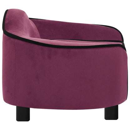 Canapé pour chien Bordeaux 67x47x36 cm Peluche