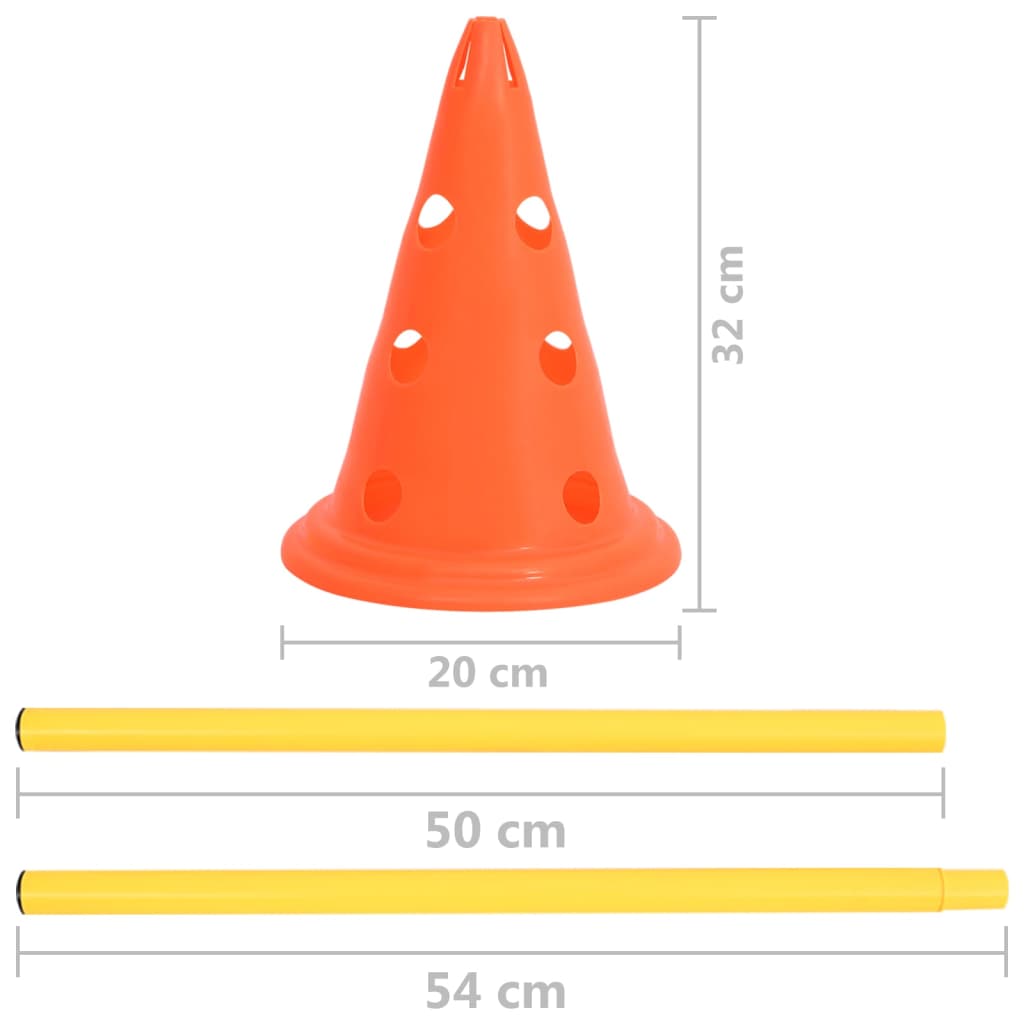 Ensemble d'obstacles d'activité pour chien Orange et jaune