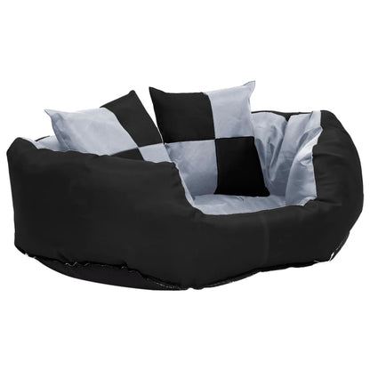 Coussin réversible lavable pour chien Gris et noir 65x50x20 cm