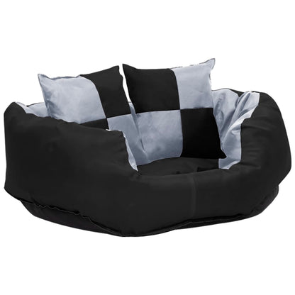 Coussin réversible lavable pour chien Gris et noir 65x50x20 cm