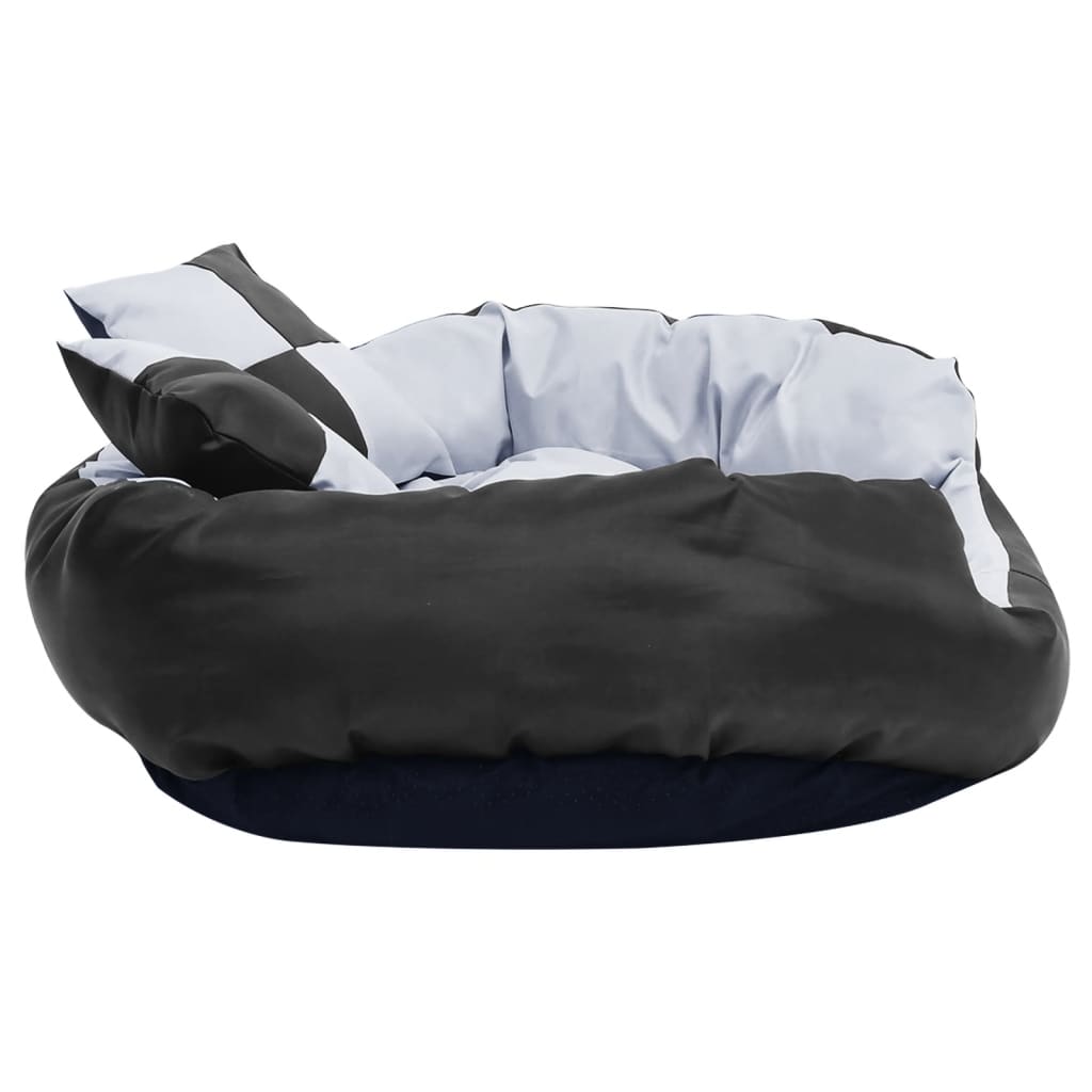 Coussin réversible lavable pour chien Gris et noir 85x70x20 cm