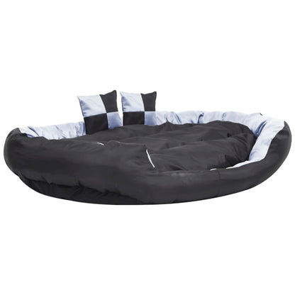 Coussin réversible lavable pour chien Gris et noir 150x120x25cm