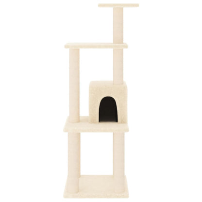 Arbre à chat avec griffoirs en sisal Crème 105 cm