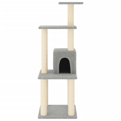 Arbre à chat avec griffoirs en sisal Gris clair 105 cm