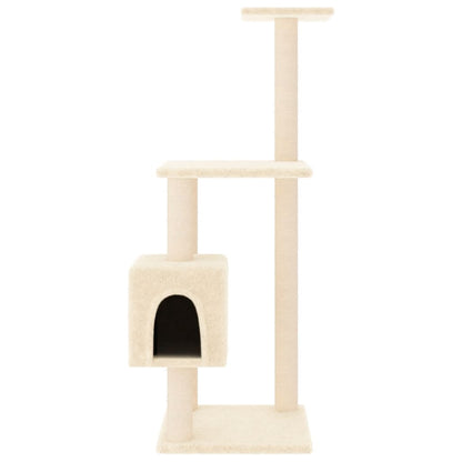 Arbre à chat avec griffoirs en sisal Crème 104 cm