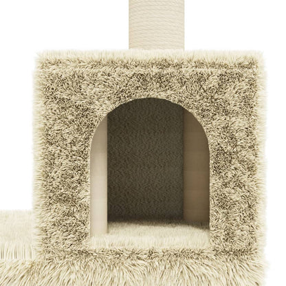 Arbre à chat avec griffoirs en sisal Crème 188 cm