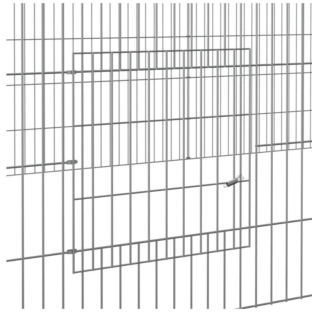 Cage à lapin 2 panneaux 220x110x55 cm Fer galvanisé