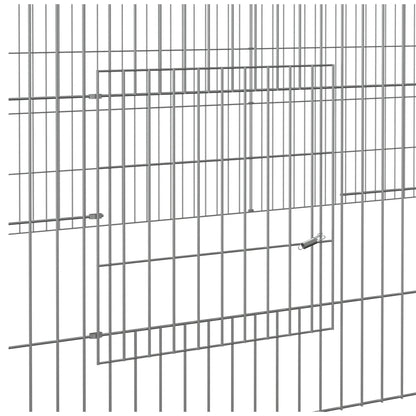 Cage à lapin 2 panneaux 220x110x55 cm Fer galvanisé