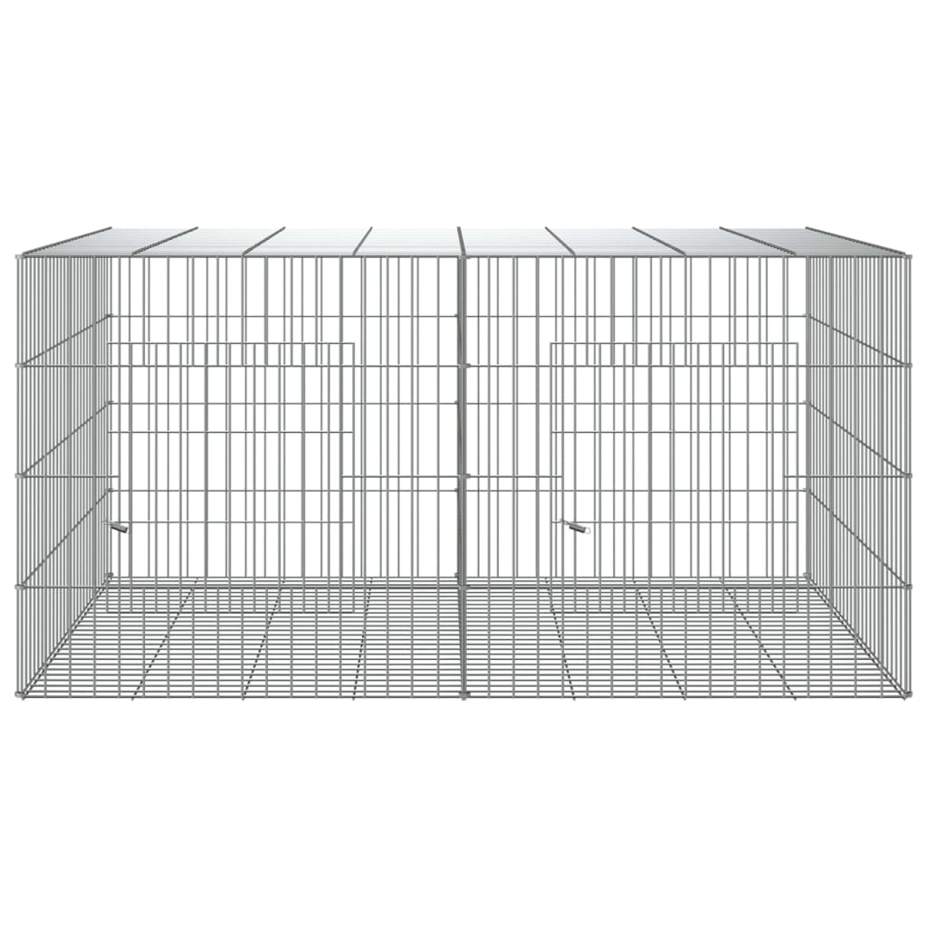 Cage à lapin 2 panneaux 110x79x54 cm Fer galvanisé