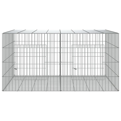 Cage à lapin 2 panneaux 110x79x54 cm Fer galvanisé