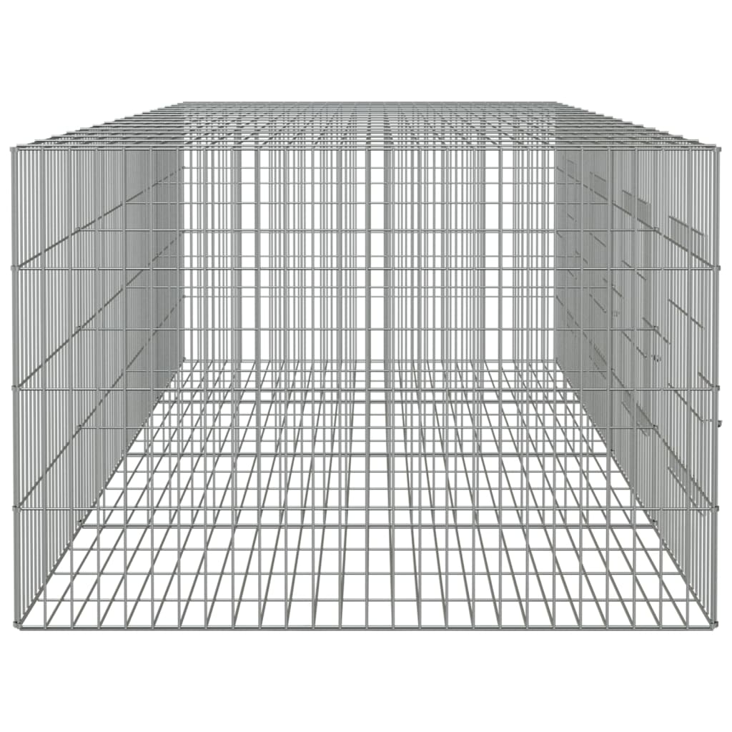 Cage à lapin 4 panneaux 217x79x54 cm Fer galvanisé