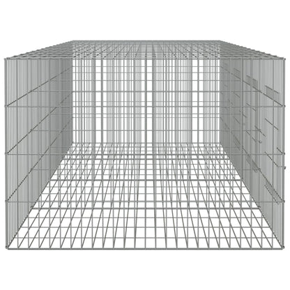 Cage à lapin 4 panneaux 217x79x54 cm Fer galvanisé