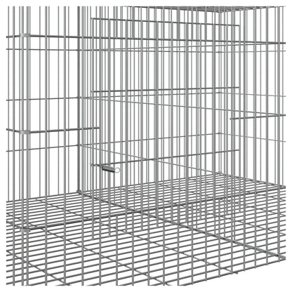 Cage à lapin 4 panneaux 217x79x54 cm Fer galvanisé