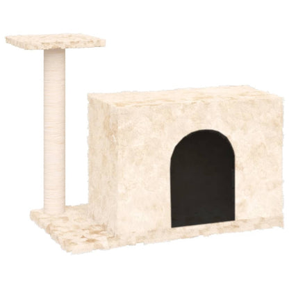 Arbre à chat avec griffoir en sisal Crème 51 cm