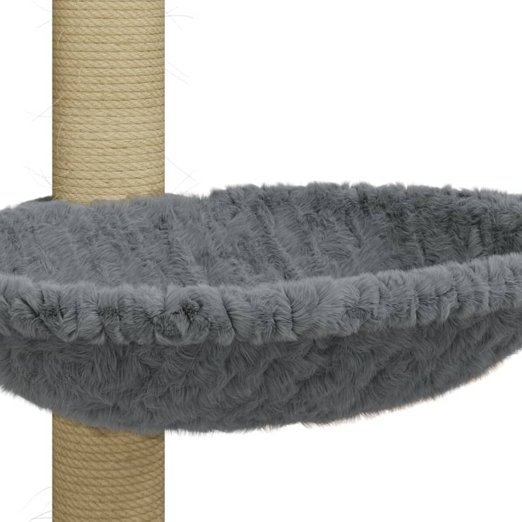 Arbre à chat avec griffoir en sisal Gris clair 74 cm