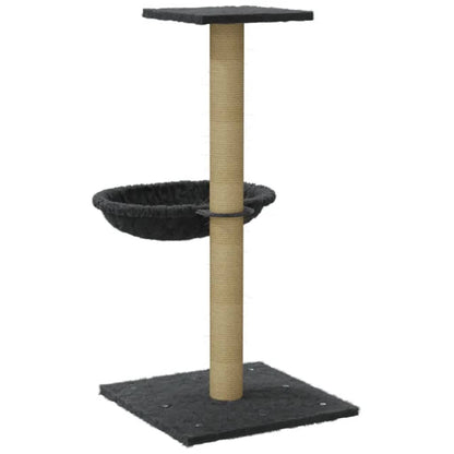 Arbre à chat avec griffoir en sisal Gris foncé 74 cm