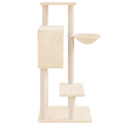 Arbre à chat avec griffoirs en sisal Crème 108,5 cm