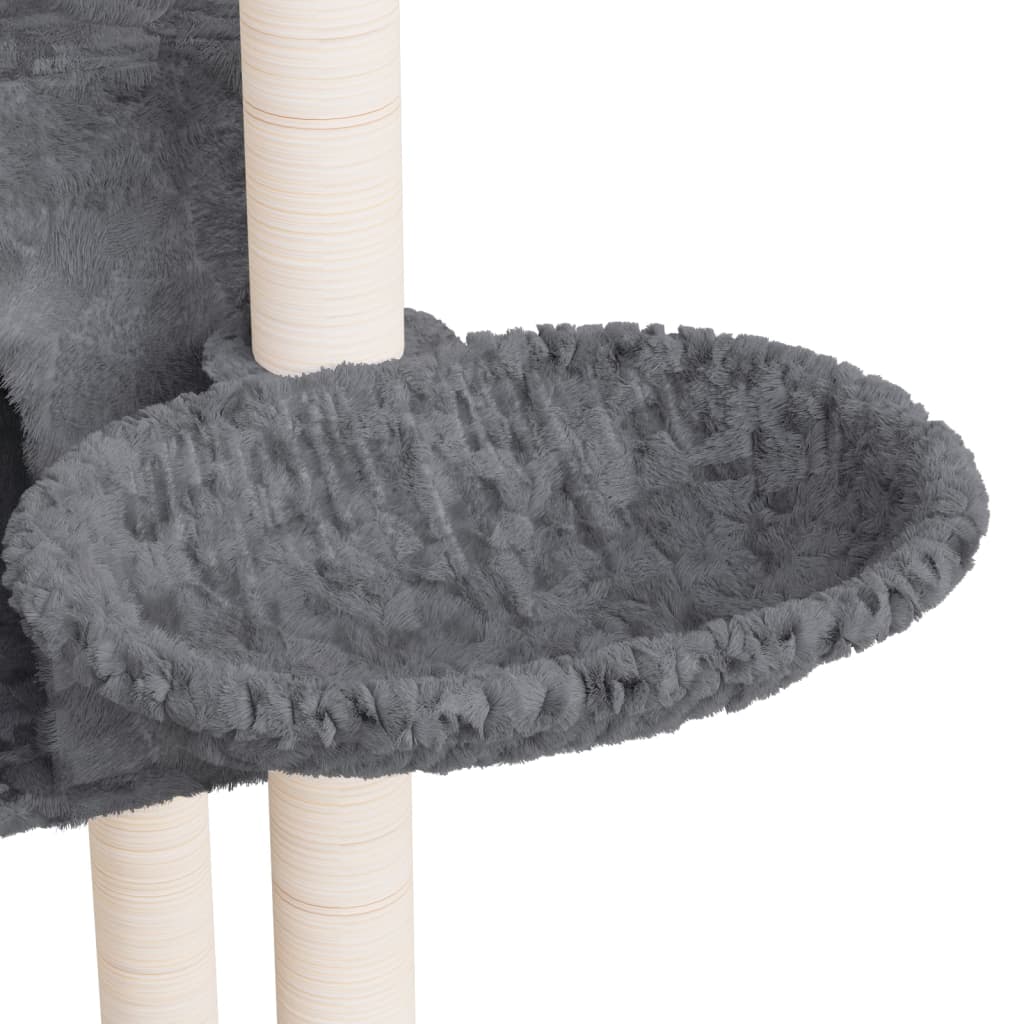 Arbre à chat avec griffoirs en sisal Gris foncé 108,5 cm