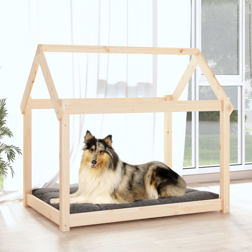 Lit pour chien 101x70x90 cm Bois de pin solide