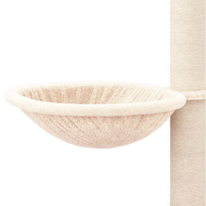 Arbre à chat avec griffoirs en sisal Crème 94,5 cm