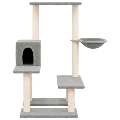 Arbre à chat avec griffoirs en sisal Gris clair 94,5 cm