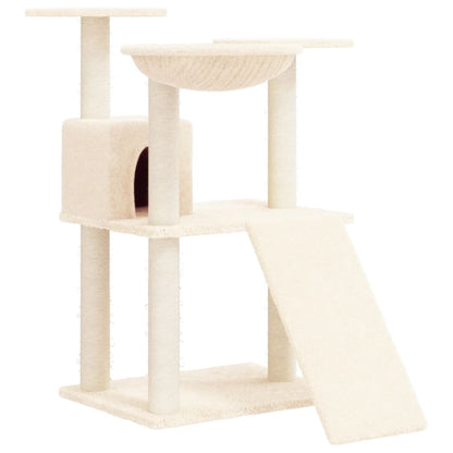 Arbre à chat avec griffoirs en sisal Crème 83 cm