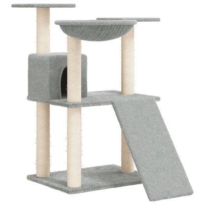 Arbre à chat avec griffoirs en sisal Gris clair 83 cm