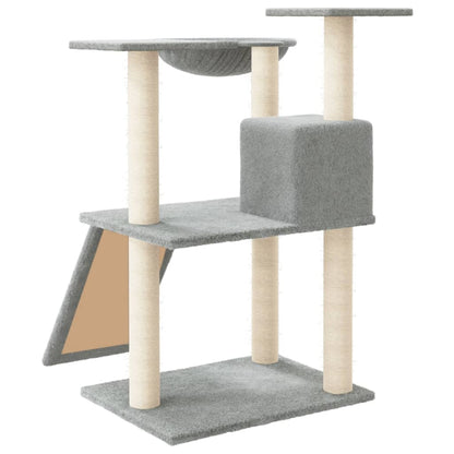 Arbre à chat avec griffoirs en sisal Gris clair 83 cm