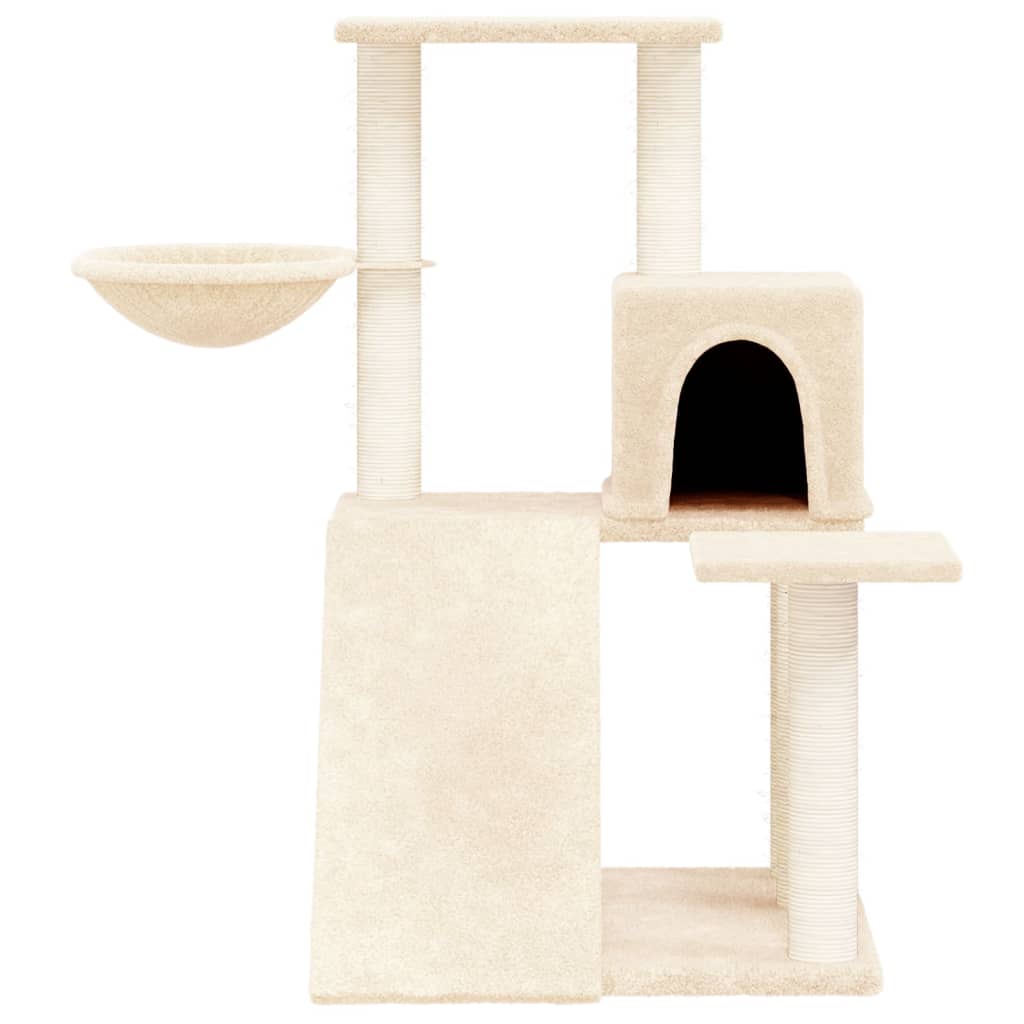 Arbre à chat avec griffoirs en sisal Crème 82 cm