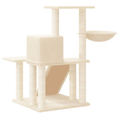 Arbre à chat avec griffoirs en sisal Crème 82 cm