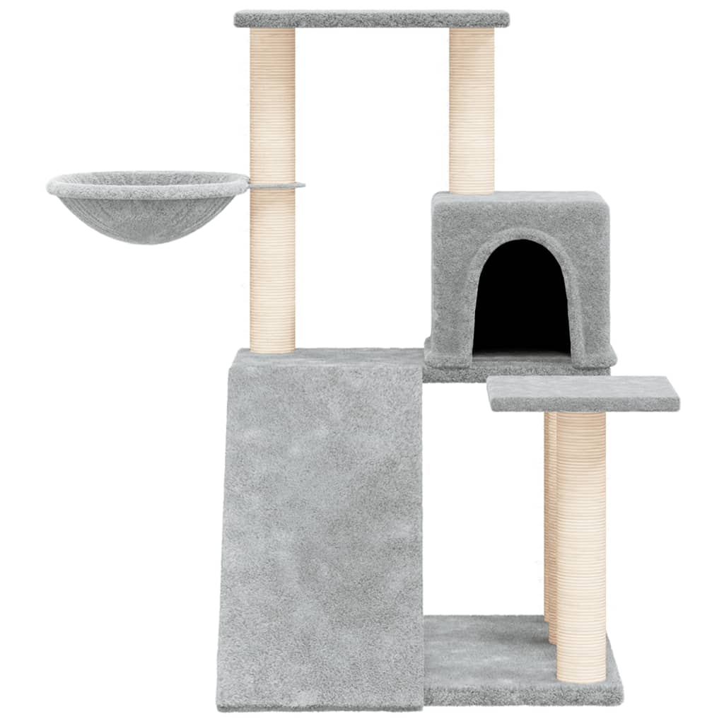 Arbre à chat avec griffoirs en sisal Gris clair 82 cm