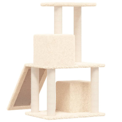 Arbre à chat avec griffoirs en sisal Crème 82 cm