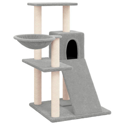 Arbre à chat avec griffoirs en sisal Gris clair 82 cm