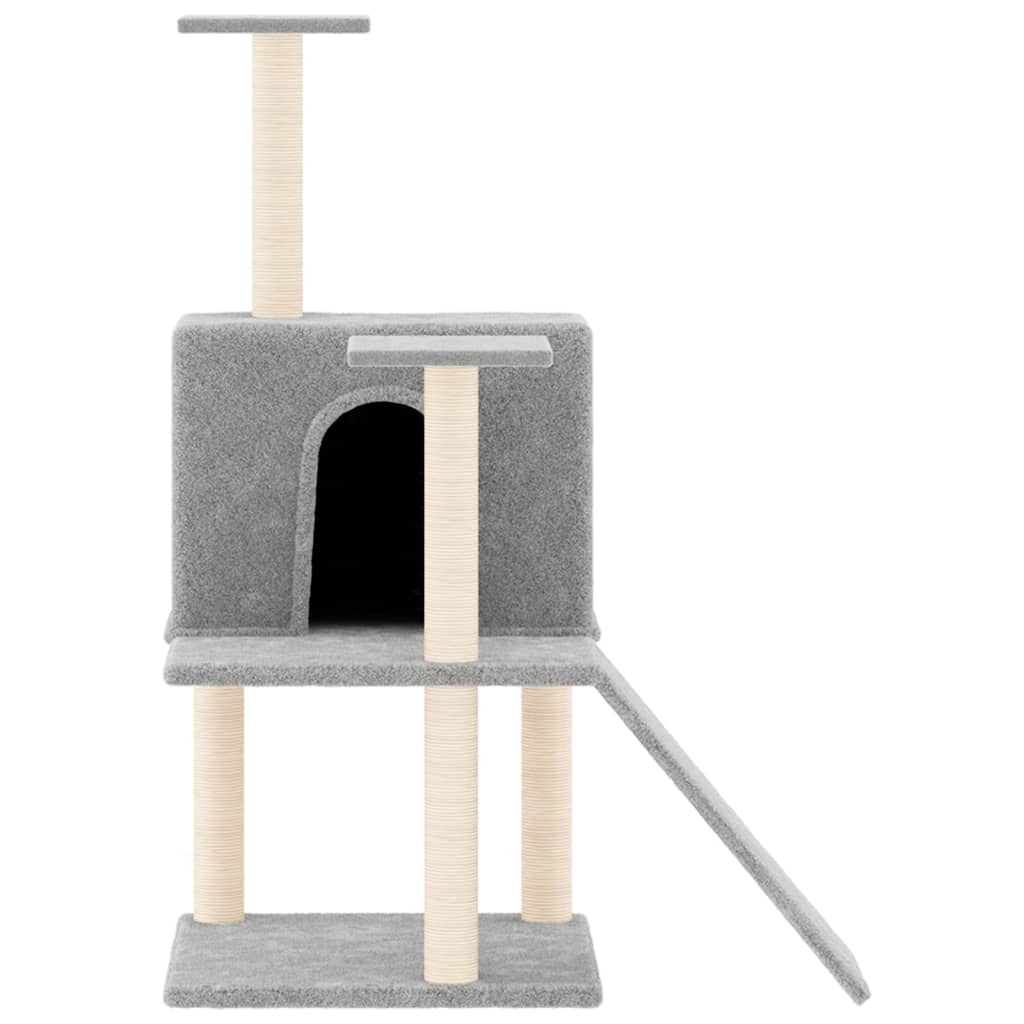 Arbre à chat avec griffoirs en sisal Gris clair 109 cm