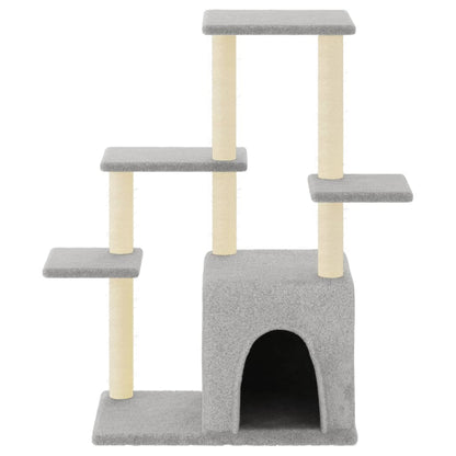 Arbre à chat avec griffoirs en sisal gris clair 97,5 cm